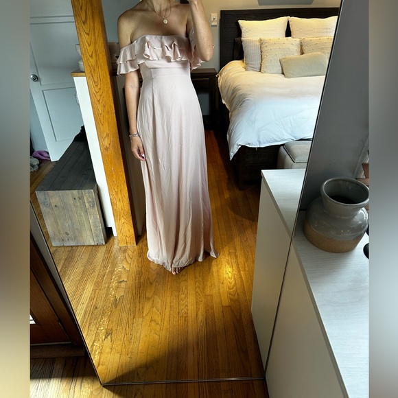 Dusty light pink evening dress- great for prom, bridesmaid, wedding guest, etc! - Picture 4 of 6